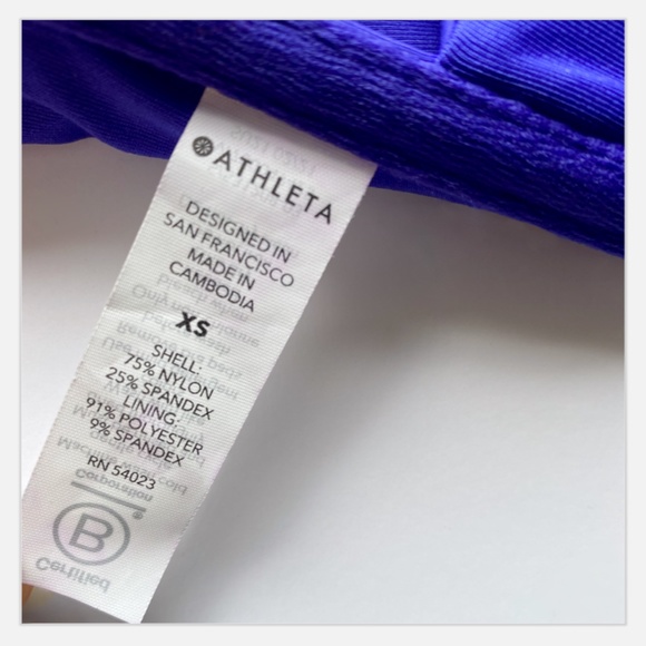 NWT ATHLETA TRIANGLE TANKINI TOP Blue - Picture 8 of 8